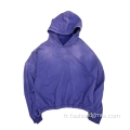 Sweats à capuche pour hommes lourds lavés à l'acide violet